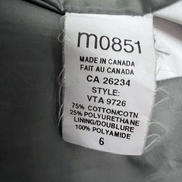 M0851 Womens Waxed Cotton Short Trench Rain Jacket Black Size 6 Classy Outerwear - Picture 4 of 16